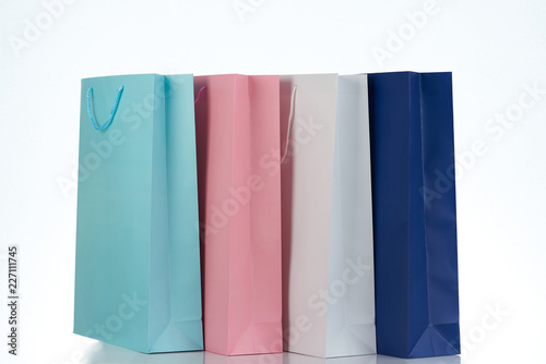 Set of colorful gift bags
