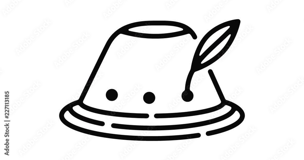Safari hat line icon motion graphic animation with alpha channel. Safari hat line icon motion graphic animation with alpha channel.
