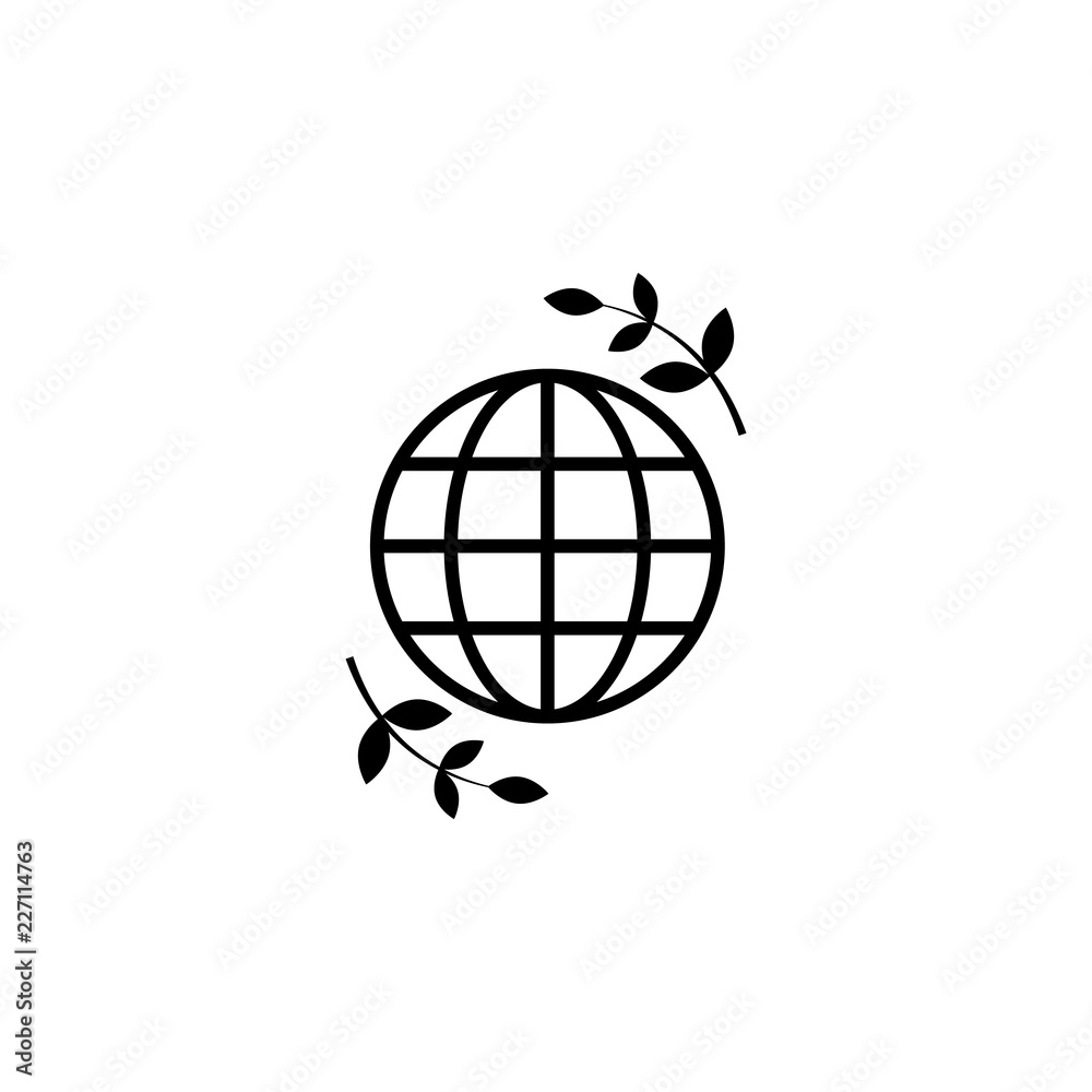 Globe, piece icon. Element of war and piece. Premium quality graphic design icon. Signs and symbols collection icon for websites, web design, mobile app