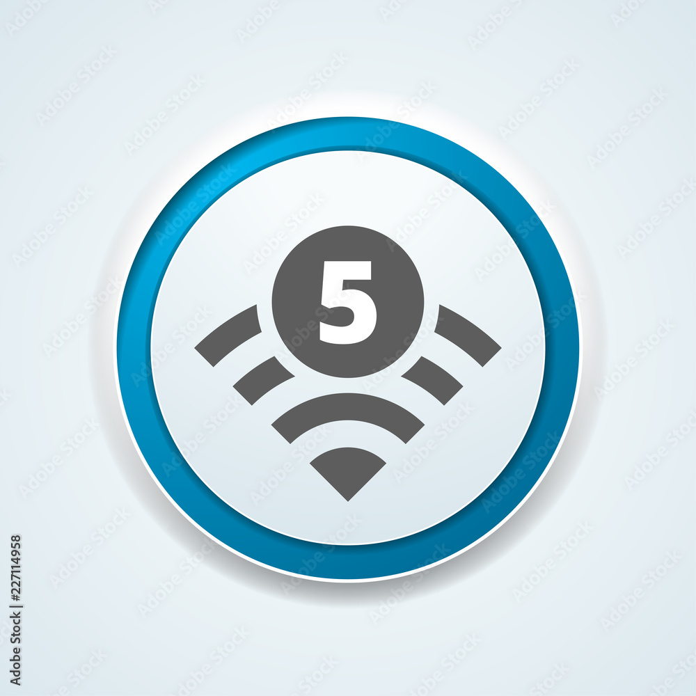 Wi-Fi 5 generation button illustration Wi-Fi 5 generation button illustration