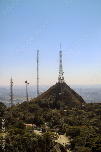 Antennas on top of Pico do Jaragua in City of Sao Paulo photo