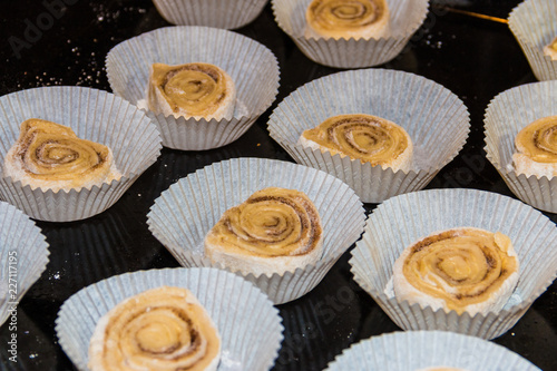 typisch schwedische Zimzschnecken / Kanelbullar photo