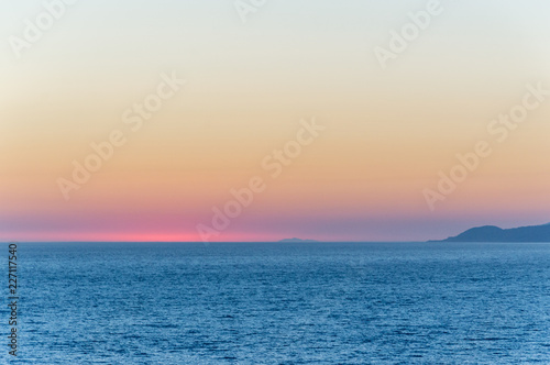 Sunset on the island of Capri seen from Palinuro © Sergio Pazzano