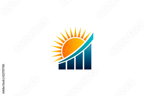 Sunshine Finance Bar Results Vector illustration