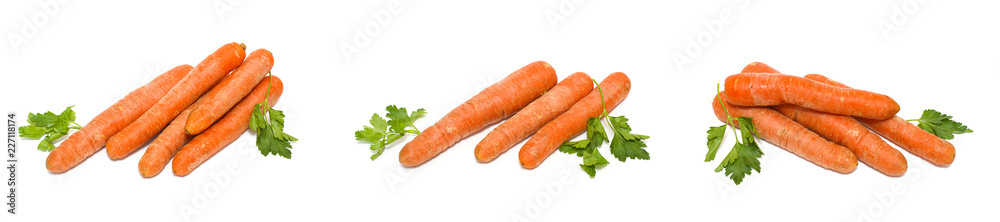 Carrots on a white background. Lemon with apples and kiwi on white background. Carrots with fruits on a white background. Carrots on a white background. Lemon with apples and kiwi on white background. Carrots with fruits on a white background.
