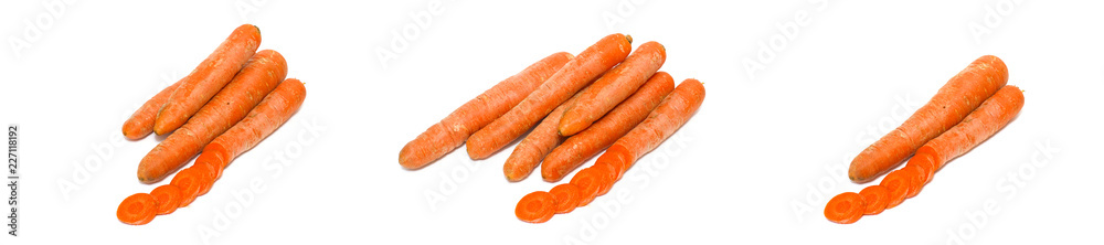 Carrots on a white background. Lemon with apples and kiwi on white background. Carrots with fruits on a white background. Carrots on a white background. Lemon with apples and kiwi on white background. Carrots with fruits on a white background.