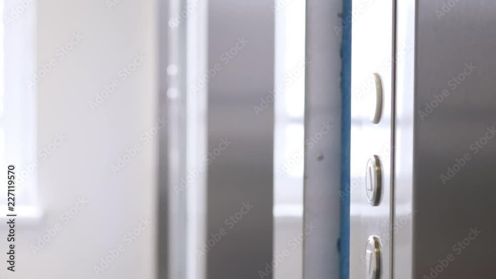 Elevator is arriving and doors open Elevator is arriving and doors open