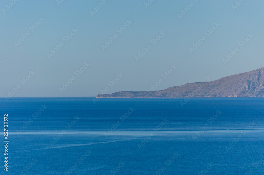 Panoramic view of the Tyrrhenian coast of Basilicata near Maratea