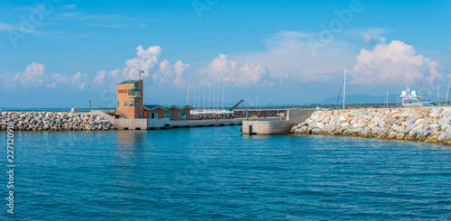 Panorama of the port in Marina di Pisa