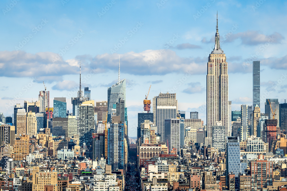 Manhattan Skyline mit Empire State Building, New York City, USA