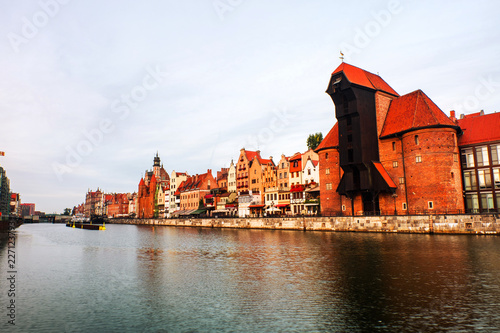 A morning view of the old town of Gdansk, Poland
