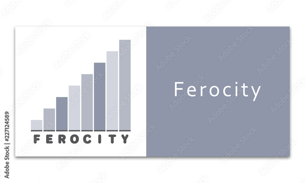 Ferocity - Increasing graph on white background