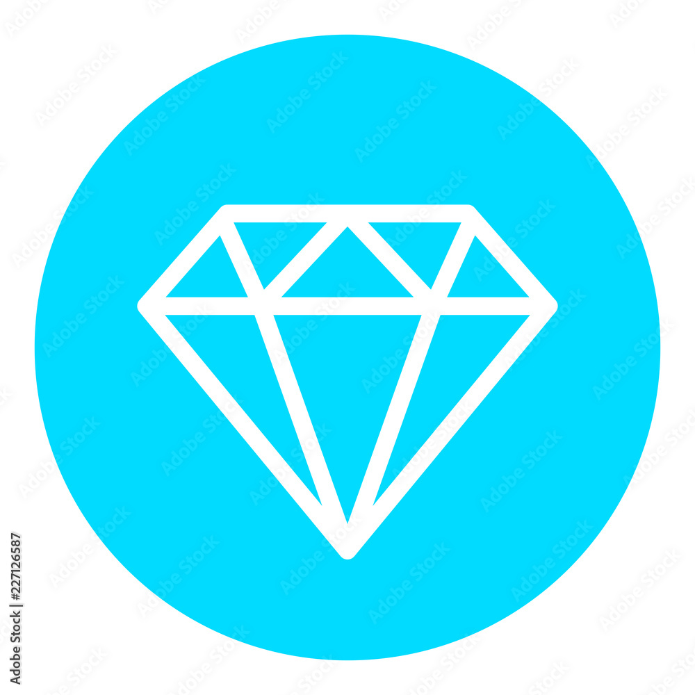 Diamond round vector icon Diamond round vector icon