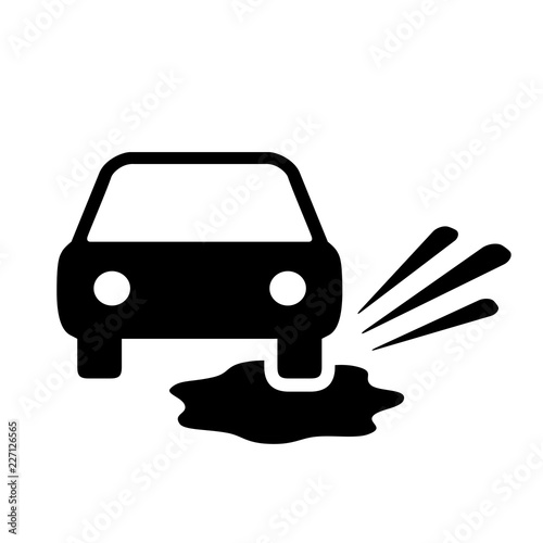 Wet muddy road vector pictogram