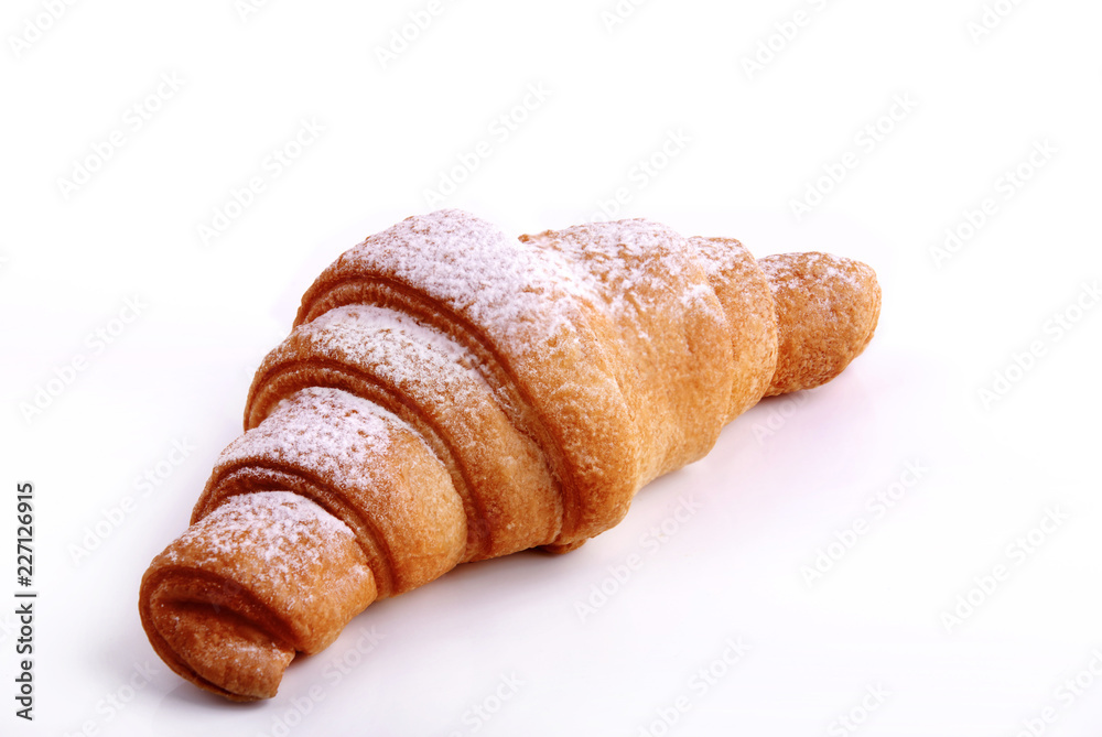 Croissant on white isolate. Croissant on white isolate.