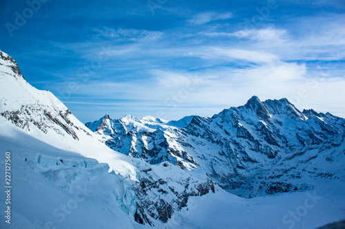 Snowy Mountains at Grindelwald  Switzerland.