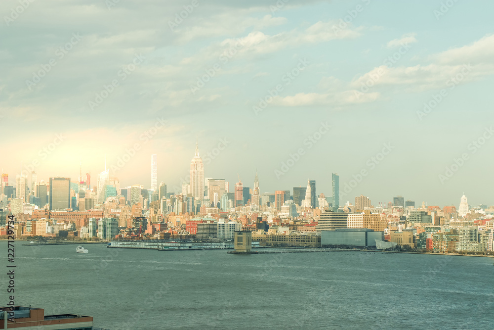 Scenic view to New York, Manhattan