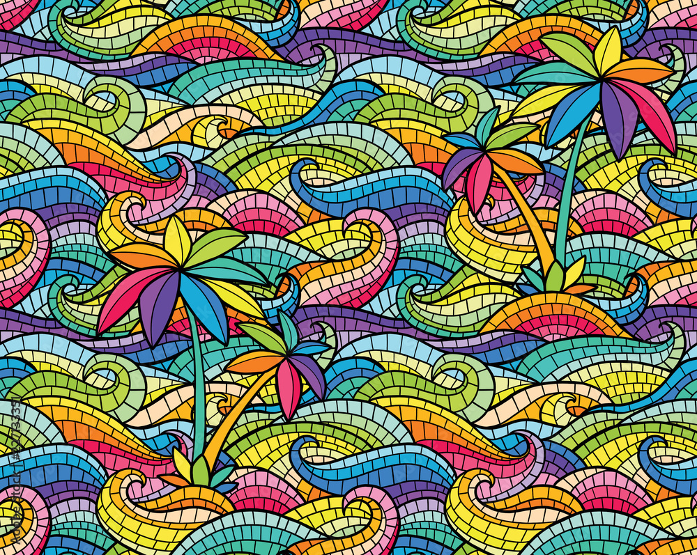 Hawaii stained glass pattern Hawaii stained glass pattern