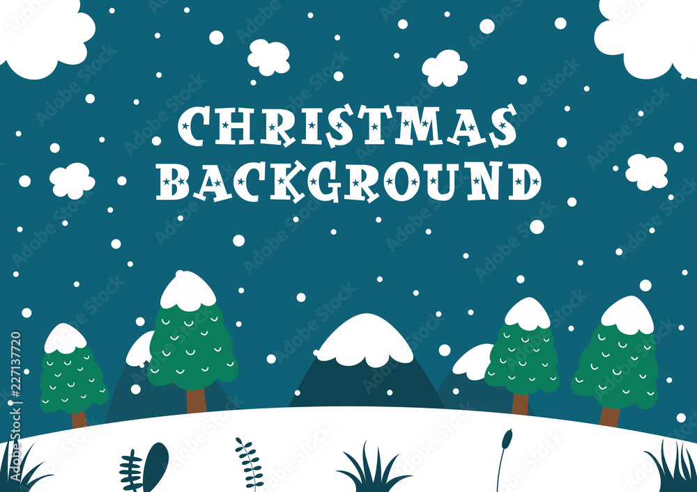 Fototapeta premium Vector Illustration Of Christmas