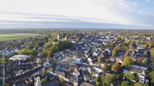 Aerial view on the center of Cleves
