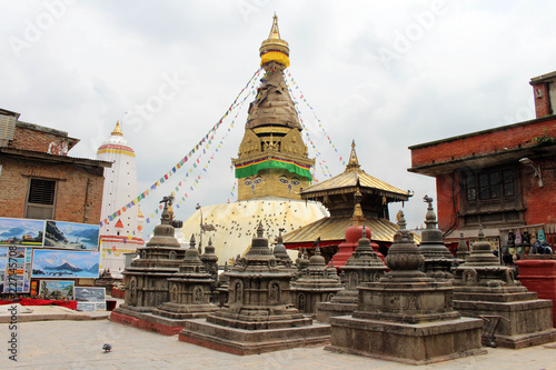 Translation: Around Swayambhunath Stupa (and its eyes) or Monkey Temple of Kathmandu © leodaphne