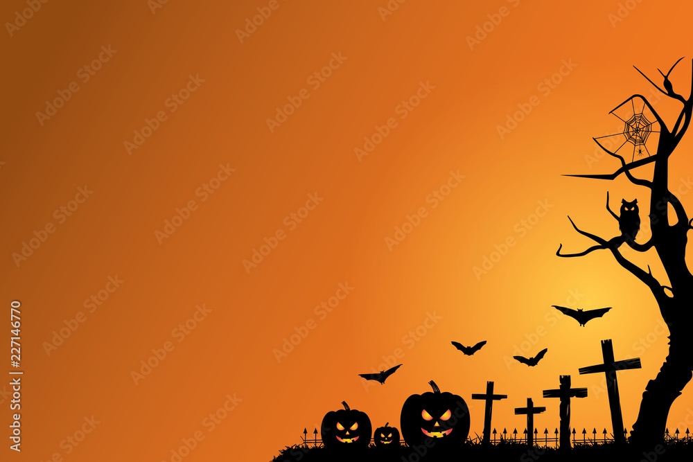 Halloween background. Halloween design with copyspace.