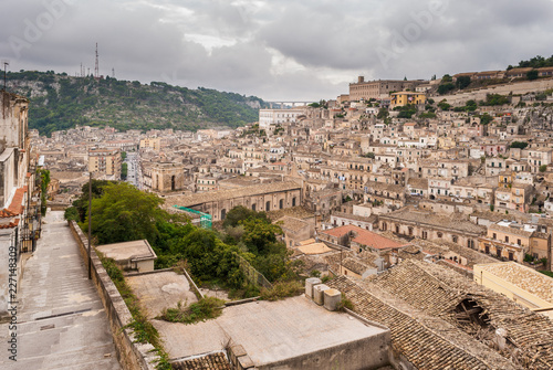 View of Modica, small town in Sicily