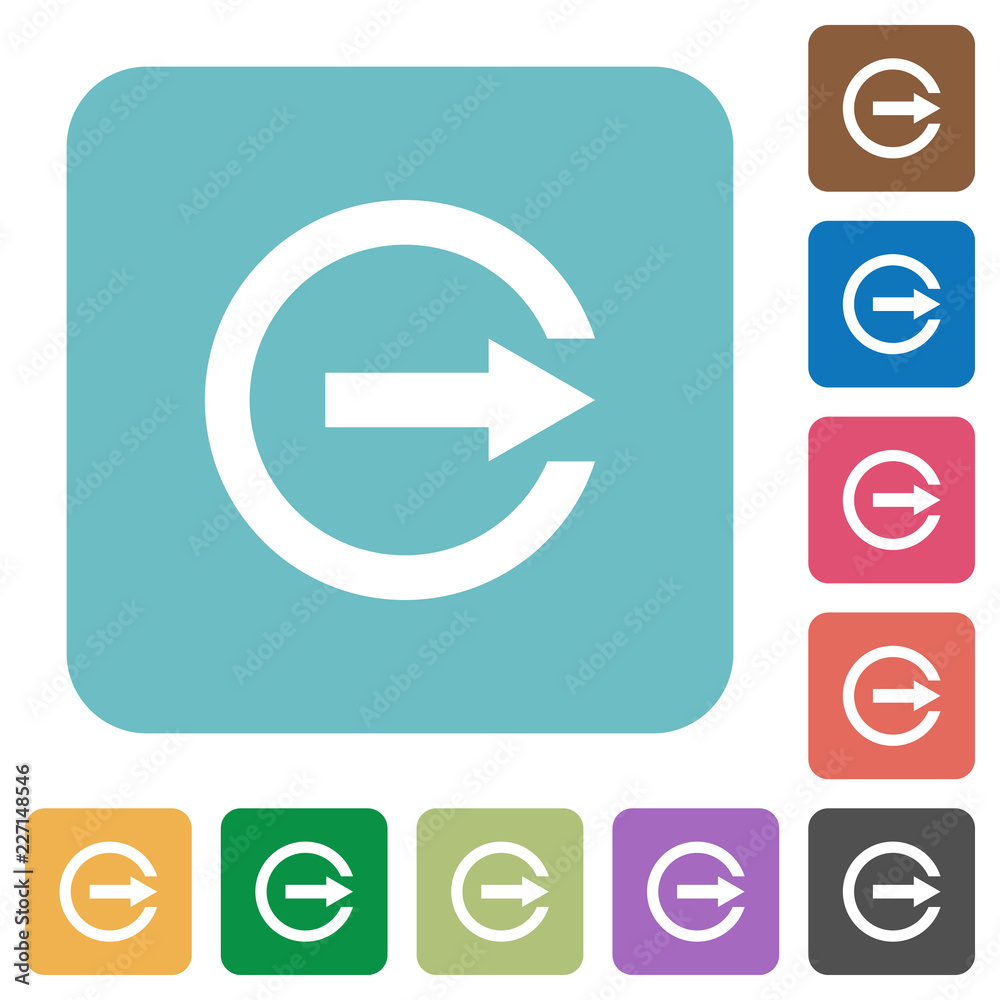 Export with inner arrow rounded square flat icons Export with inner arrow rounded square flat icons