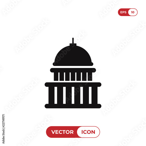 Capitol building vector icon