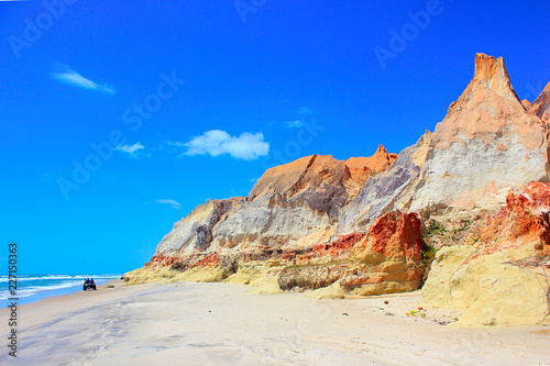 Buggy on the beach in Morro Branco, Ceará