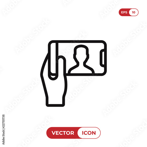 Selfie vector icon