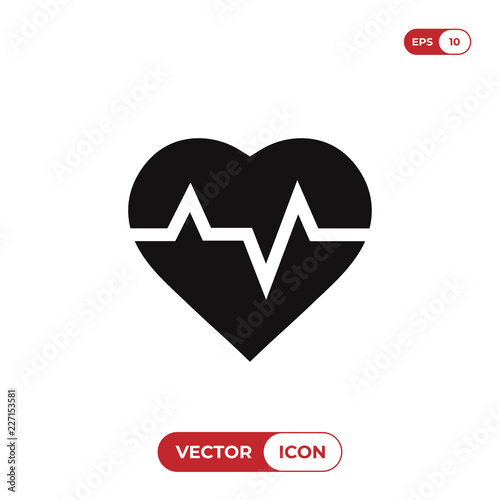 Heartbeat vector icon