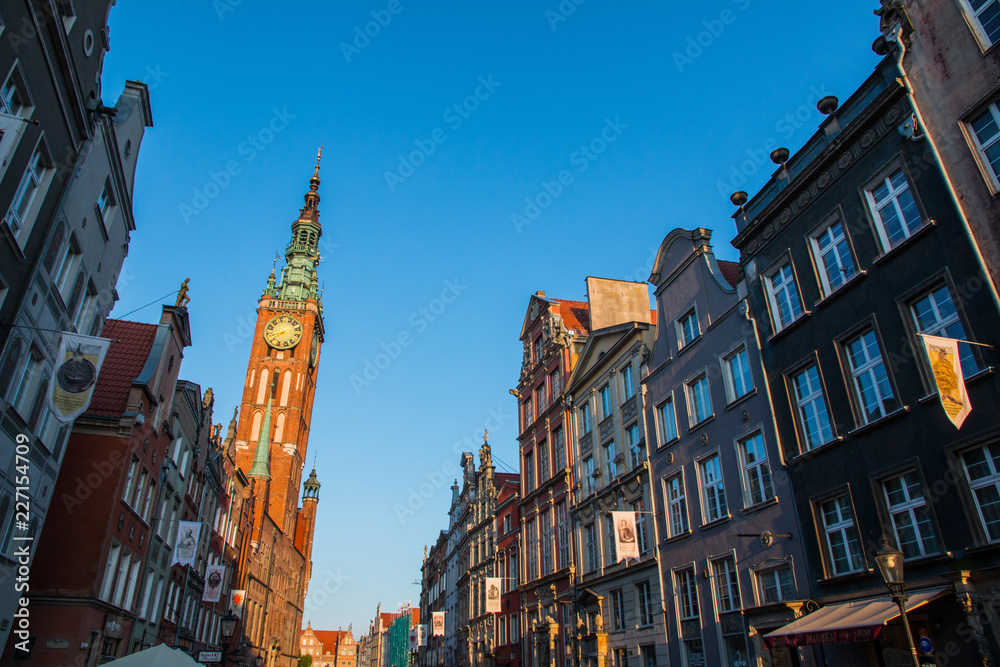 Scenic view of the Old Town of Gdansk in Poland
