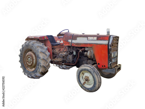 Old truck isolated in white background