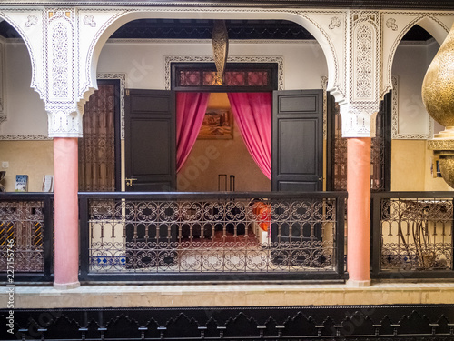 traditional riad home interior courtyard view