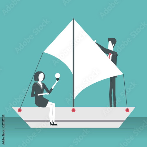 Business partners cartoon