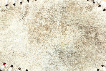 Grungy leather texture of a used baseball