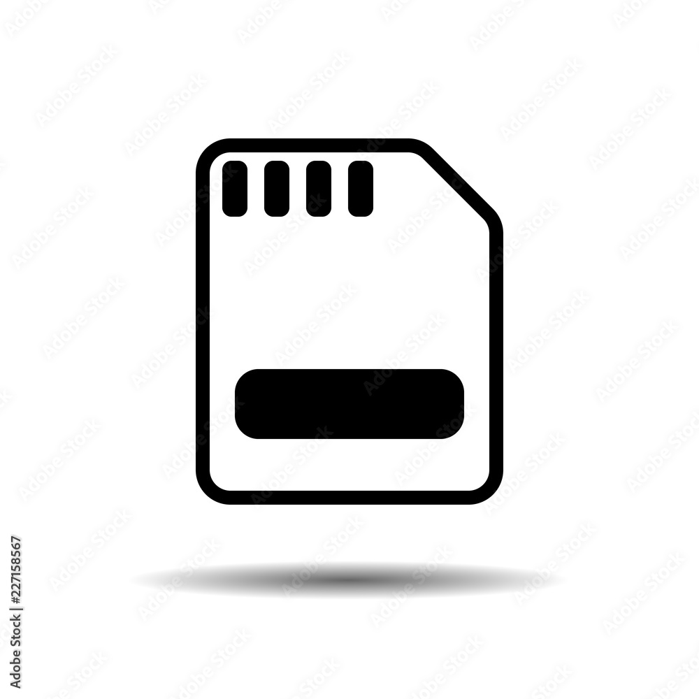 SD card isolates on white. flat design SD card isolates on white. flat design