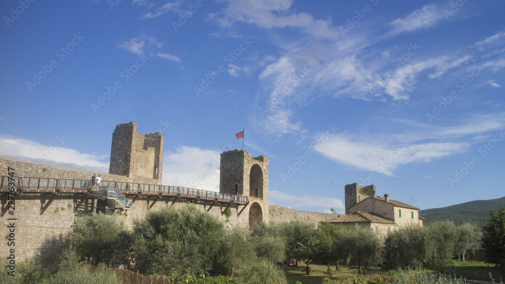 Monteriggioni Castle, view of the  inside