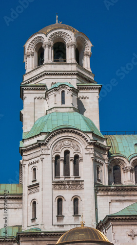 Amazing view of Cathedral Saint Alexander Nevski in Sofia, Bulgaria