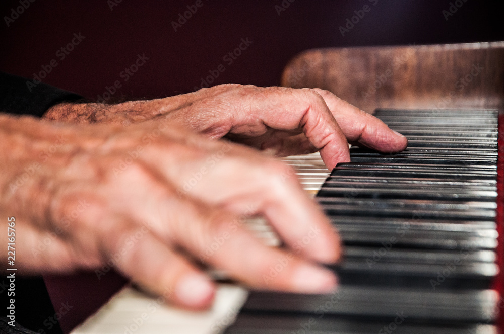 playing the piano