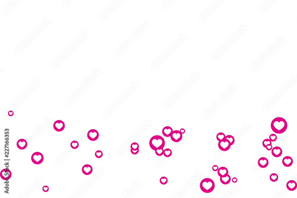 PINK CIRCLES WITH WHITE HEARTS FOR BACKGROUND, CLIPPING PATH INCLUDED PINK CIRCLES WITH WHITE HEARTS FOR BACKGROUND, CLIPPING PATH INCLUDED