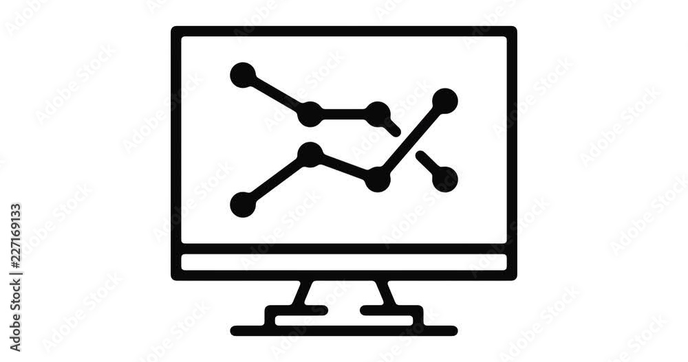 Statistics line icon motion graphic animation with alpha channel. Statistics line icon motion graphic animation with alpha channel.