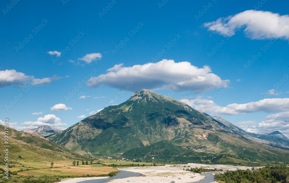 Vjoses river in Albania