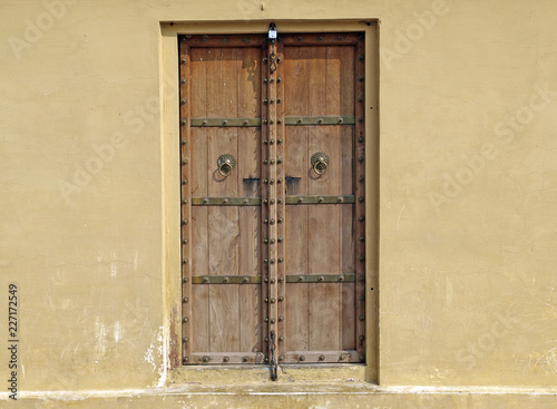 Wooden door at Jaipur, India