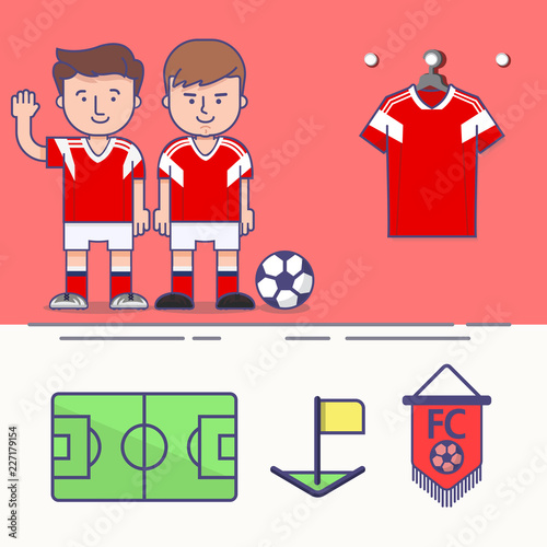 Soccer Player Russia Character Vector