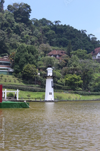 lighthouse on a lake