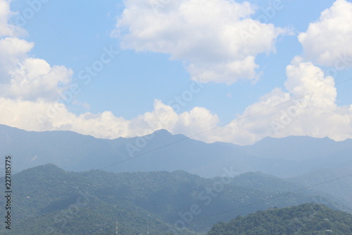 clouds over mountains