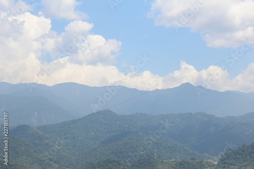 aerial view of the mountains