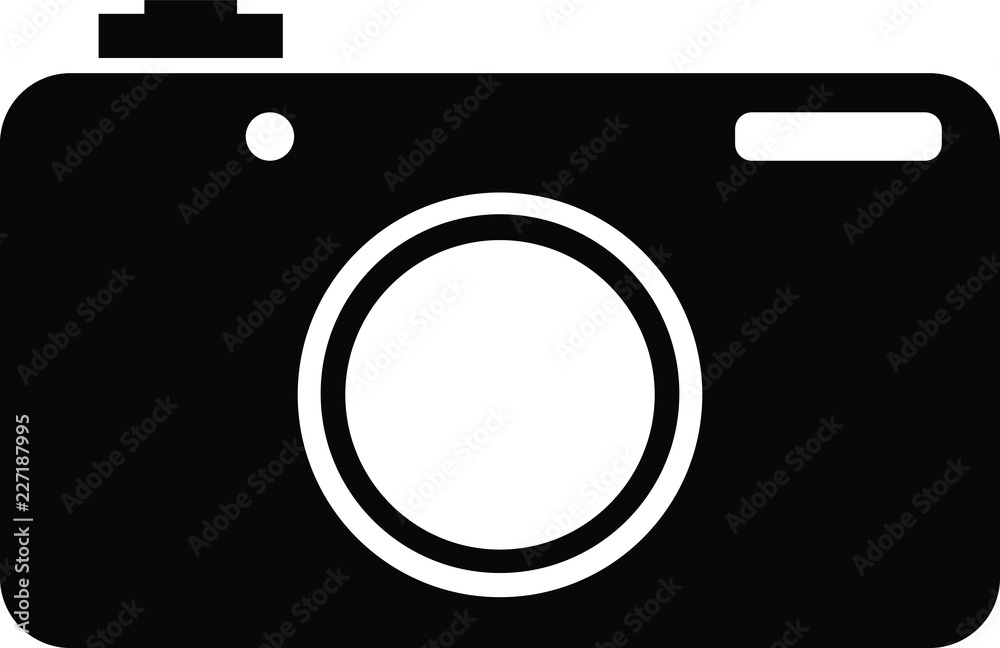 Simple digital camera vector symbol icon Simple digital camera vector symbol icon
